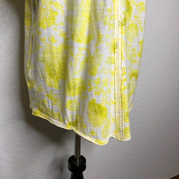 Anthropologie Pilcro yellow white floral v neck knit top size Extra Large XL - Picture 12 of 15